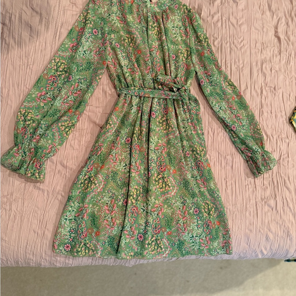 Floral Green Dress